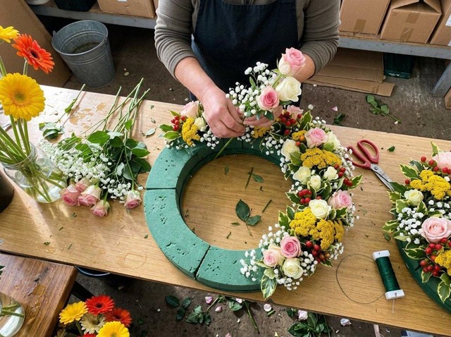 Coronas de flores y centros funerarios personalizados en Ferrol - Imagen 1