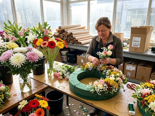 Coronas de flores y centros funerarios personalizados en Ferrol